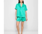 Target Stripe Satin Short Pyjama Set