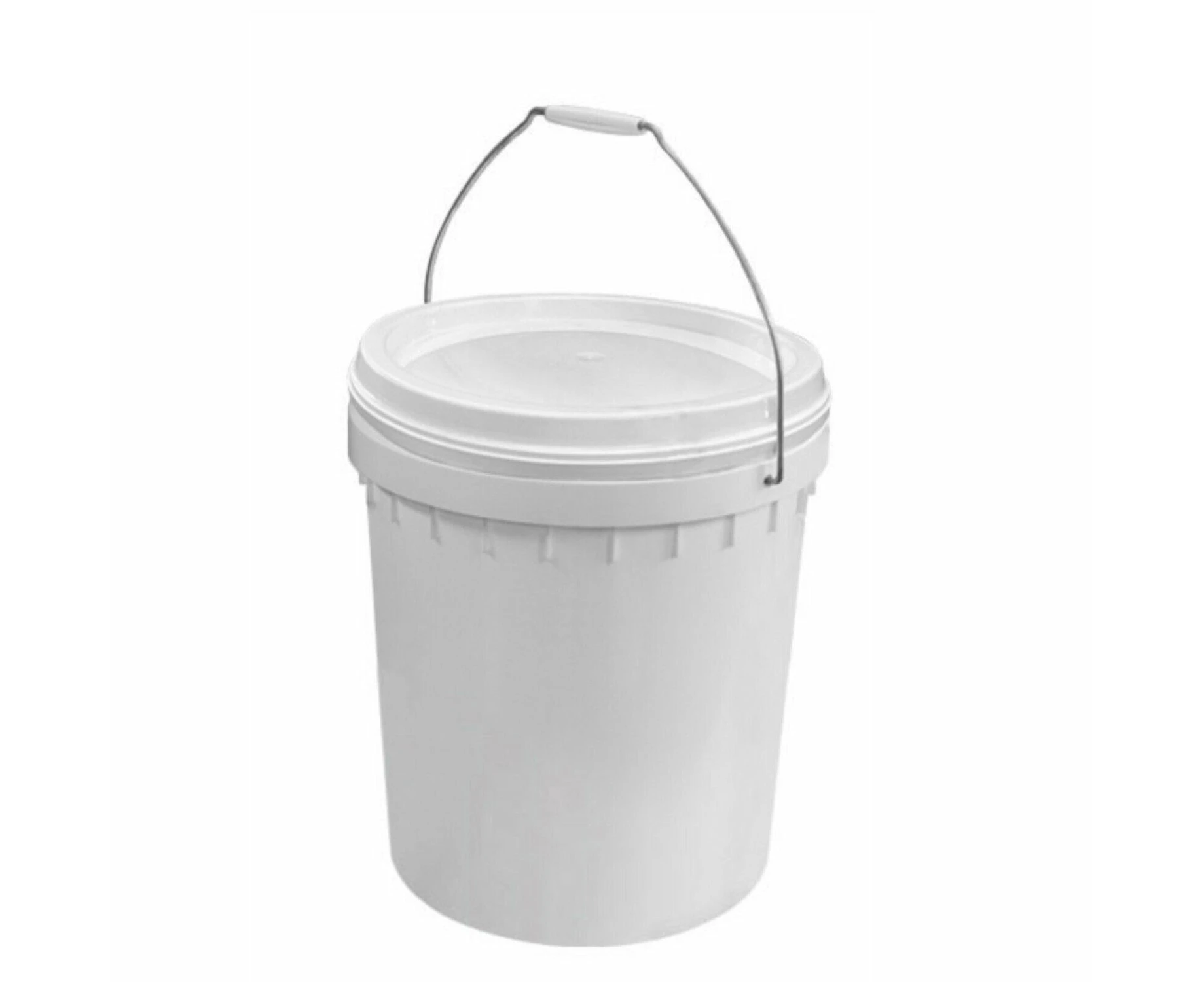 Pail Bucket with Lid Plastic Buckets Food Grade White 15L 20L