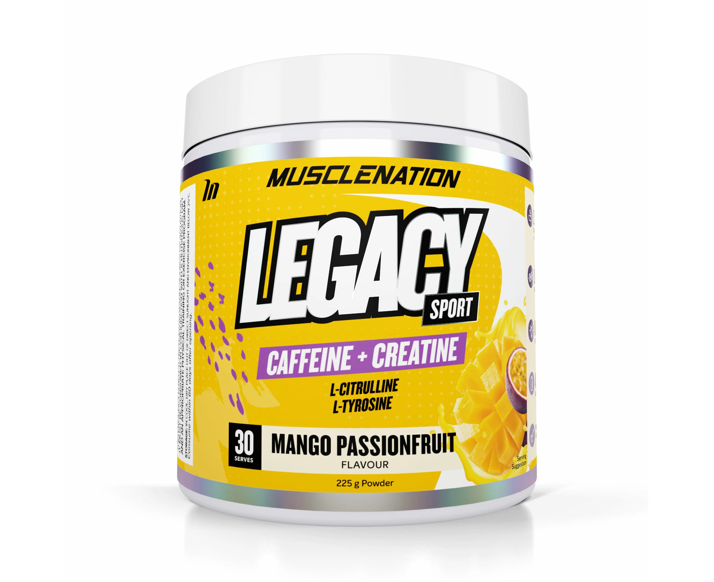 Muscle Nation Mango Passionfruit Legacy Sport 225g (30 Serves)