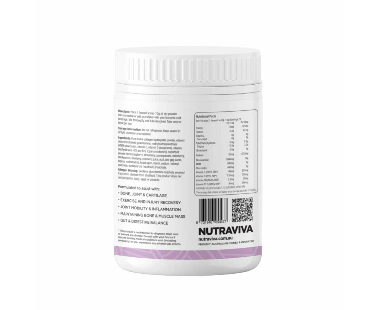 Nutraviva Unflavoured Joint and Bone Formula 320 g