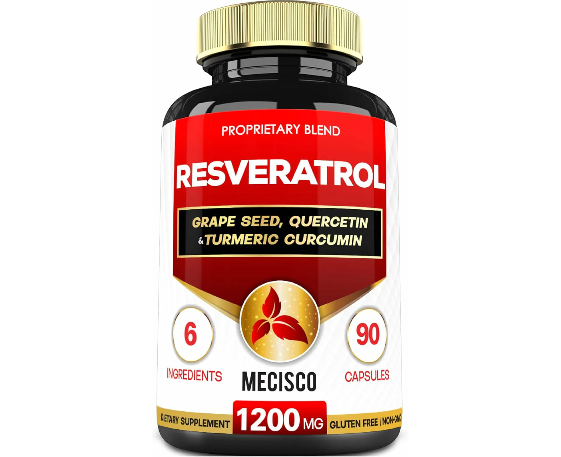 6in1 Trans Resveratrol Supplement with Grape Seed, Milk Thistle, and More - Resveratrol 1000mg Organic Supports for Immu | Daily Support