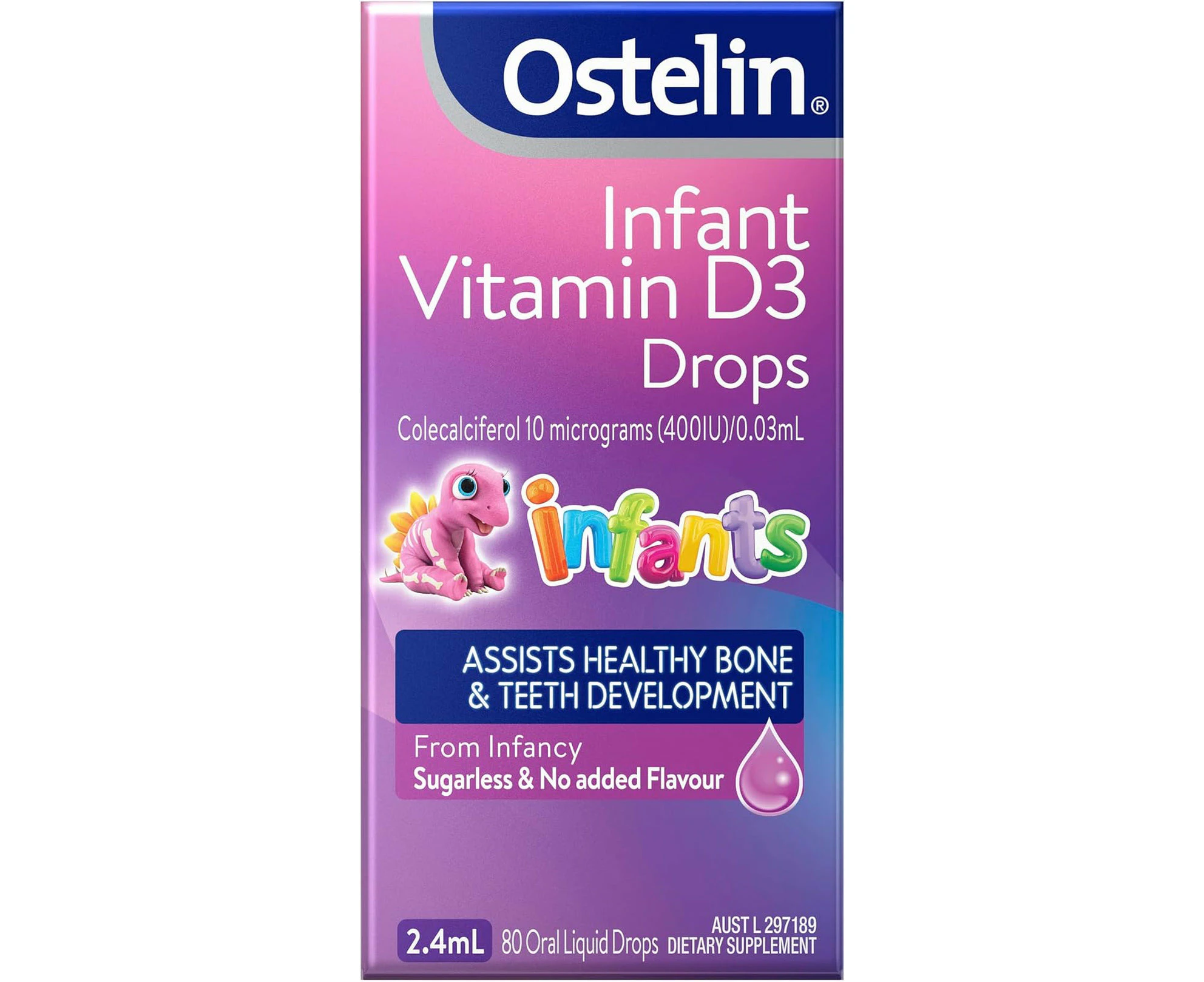 Ostelin Infant Vitamin D3 Drops 2.4mL - Vitamin D Supports Bone Strength, Healthy Immune System Function, Muscle Functio | Daily Support