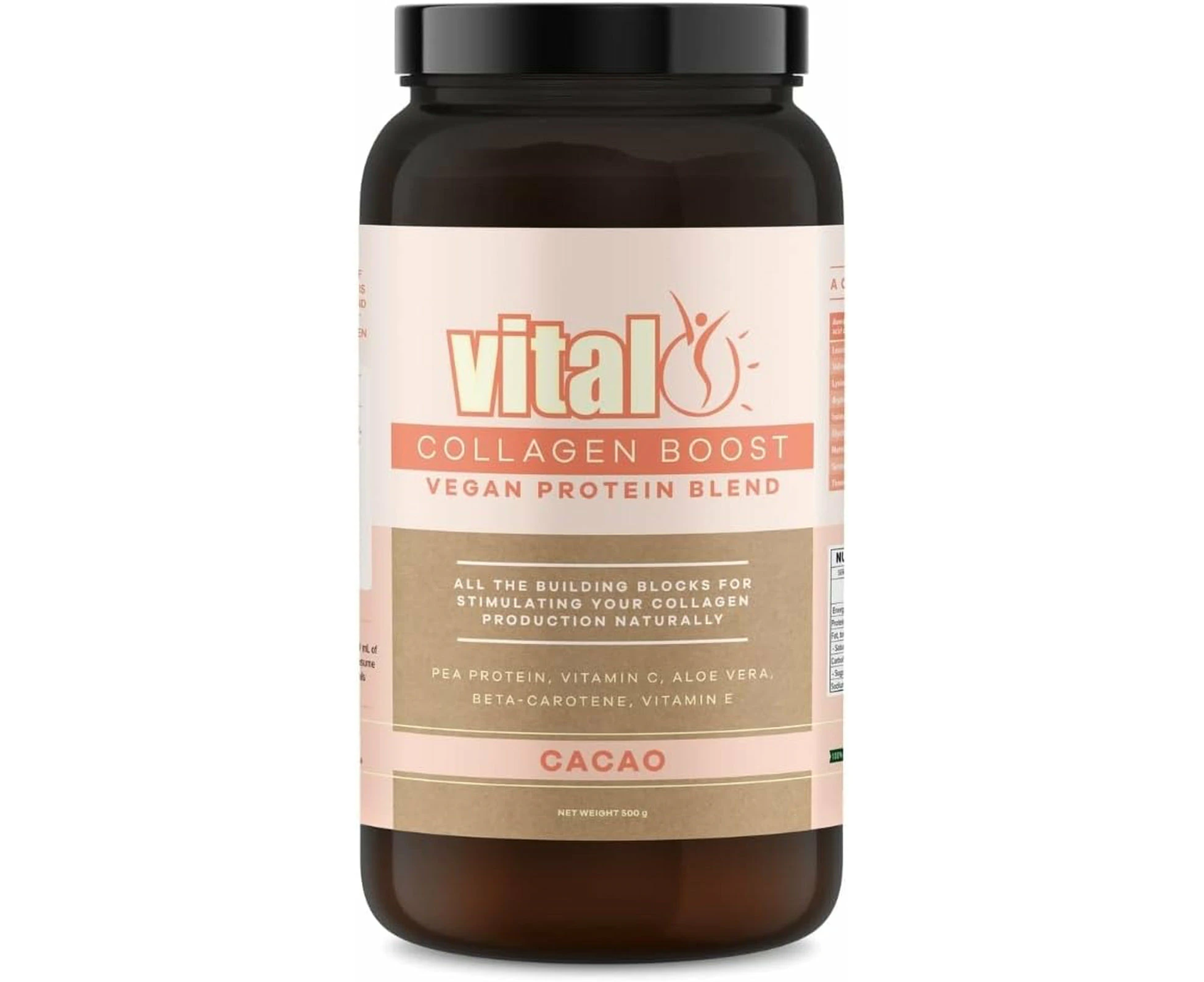 Vital Collagen Boost Vegan Protein Blend Cacao 500GM