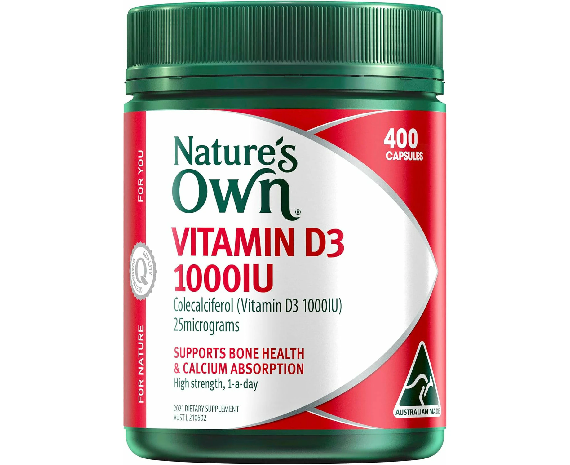 Nature&#39;s Own Vitamin-D 1000IU Capsules (400 Capsules)