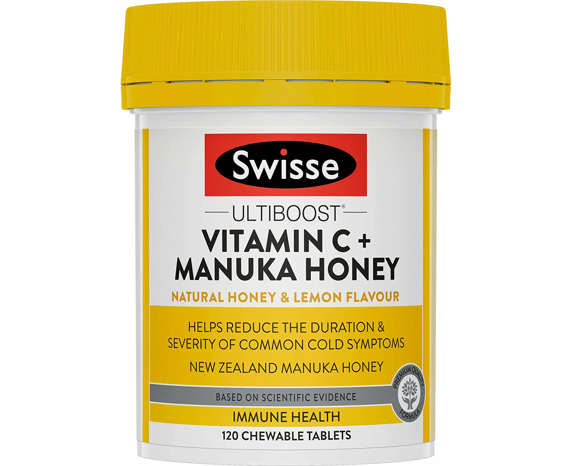 Swisse Ultiboost Vitamin C + Manuka Honey - Supports Healthy Immune Function - 120 Tablets