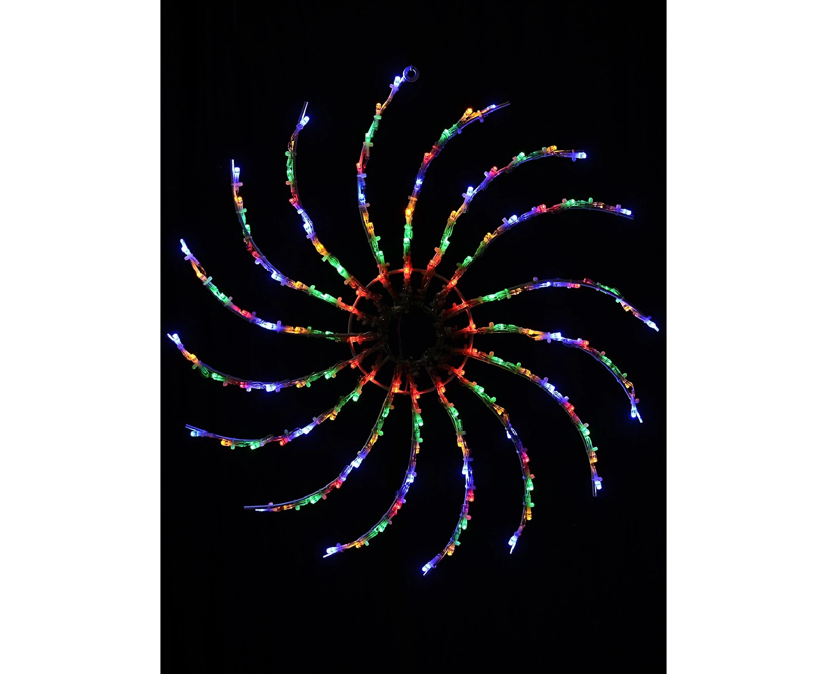 Multi Colour LED String Light Pinwheel Spiral Galaxy Christmas Display - 50cm