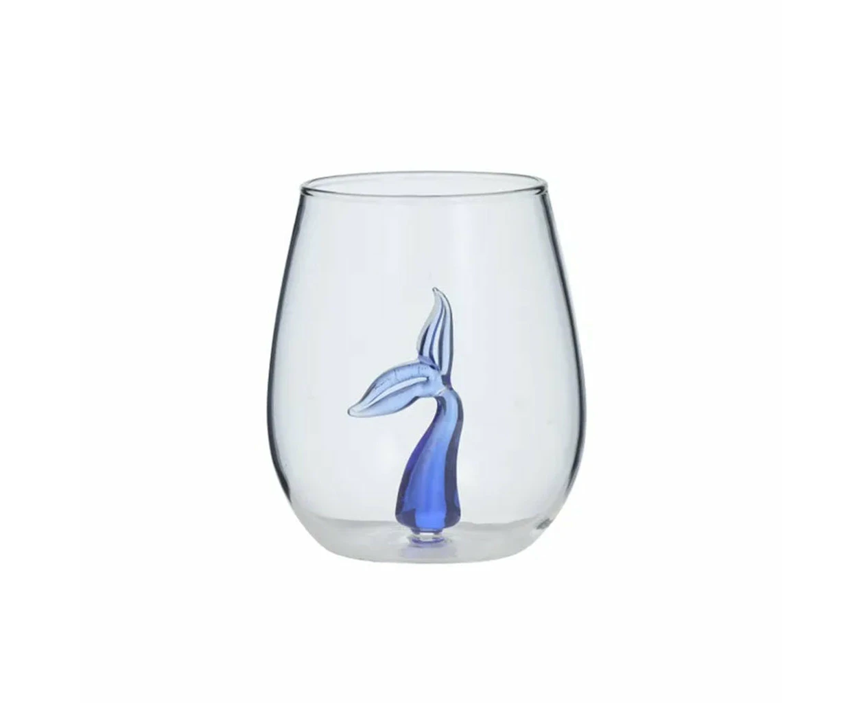 Coast to Coast Whale Tail Glass Tumbler 8.5x10cm