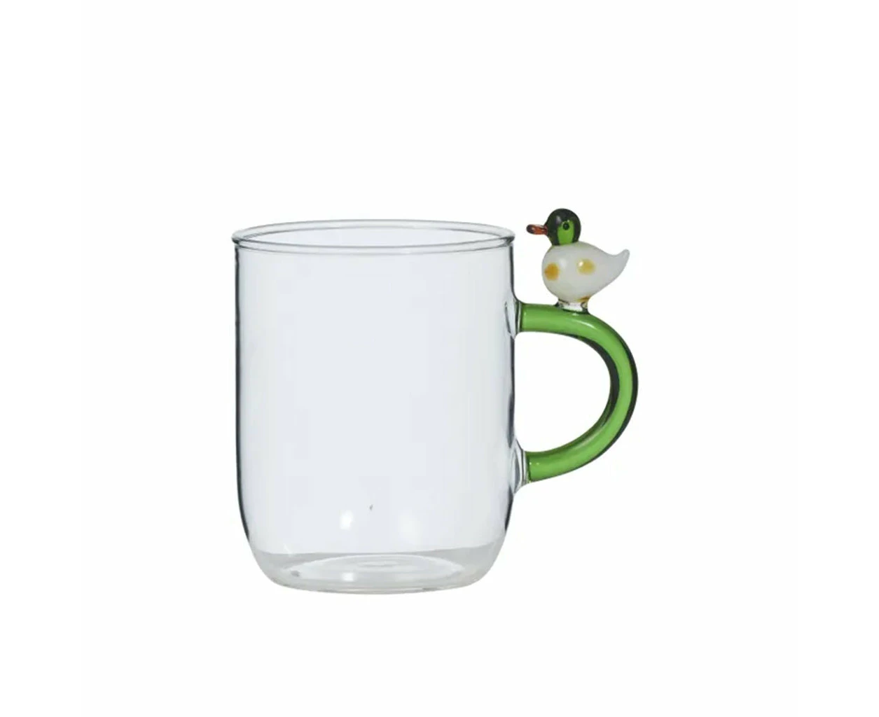 Coast to Coast Quack Glass Mug 8x12x10cm - Clear/Green