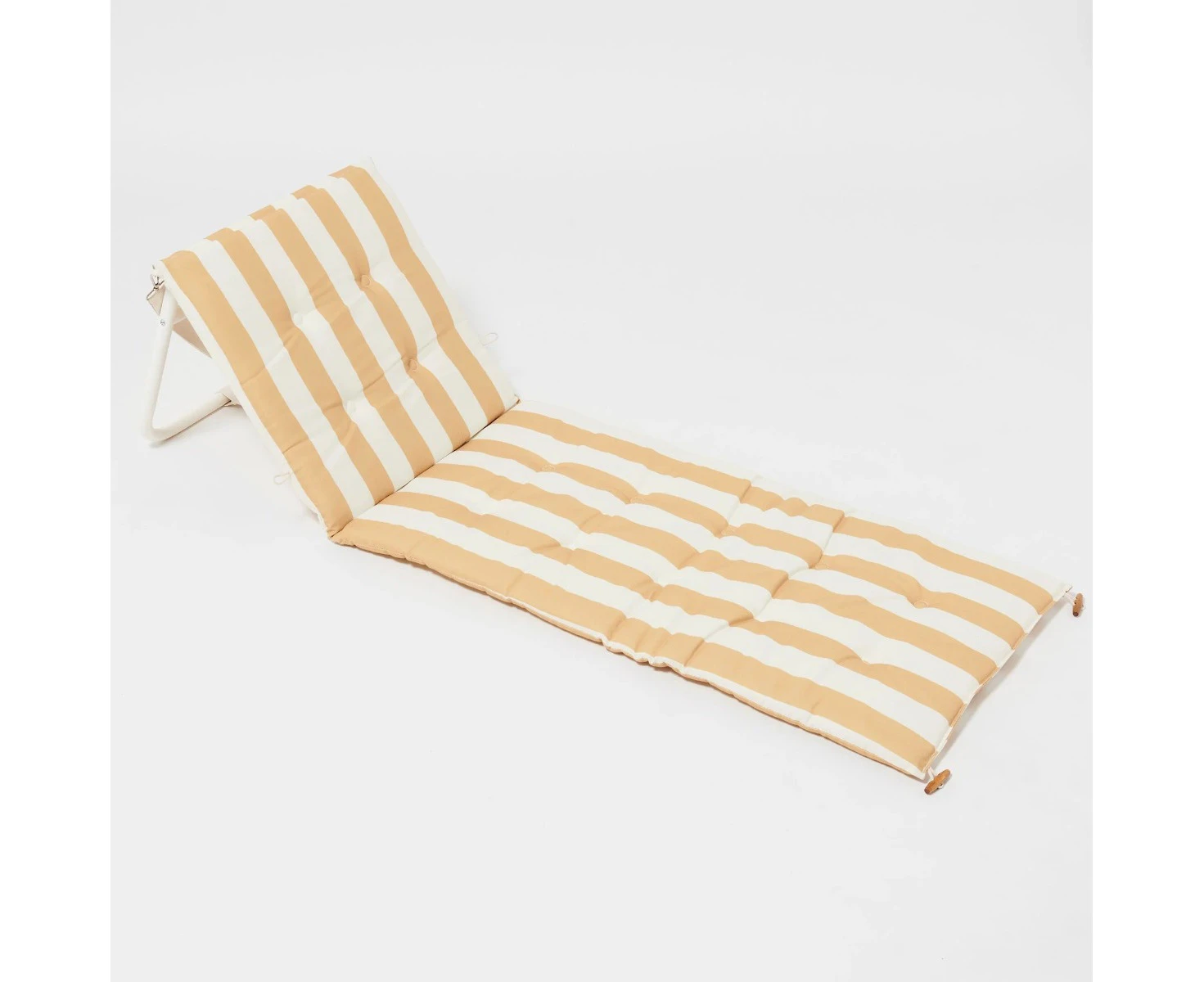 Sunnylife Reclining Beach Chair Mango Bay - Golden Mustard Stripe