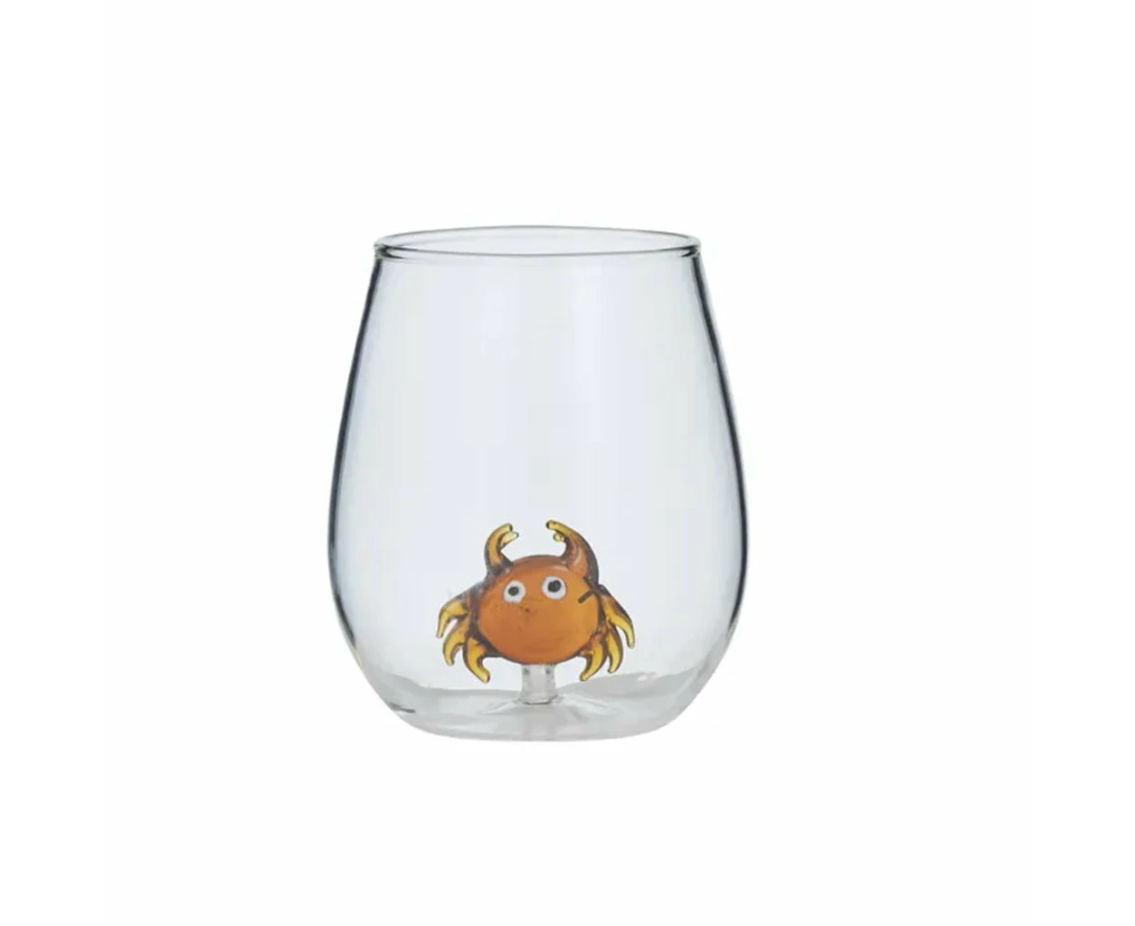 Coast to Coast Crab Glass Tumbler 8.5x10cm