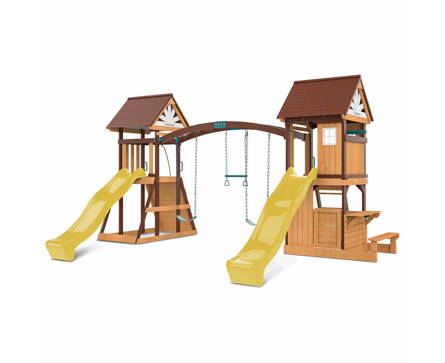 Lifespan Kids Armadale Play Centre Set with 2 x 2.2m Yellow Slides