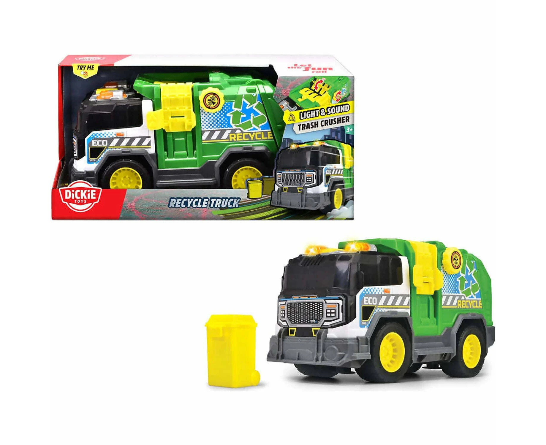 Dickie Toys - Recycle Truck Light & Sound Trash Crusher