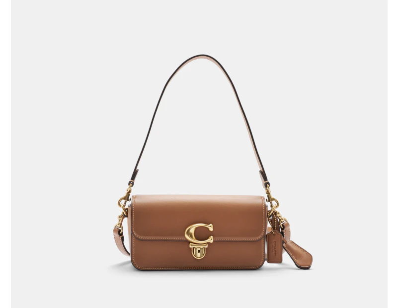 Coach Studio Glove Tanned Leather Mini Baguette Bag - Light Camel