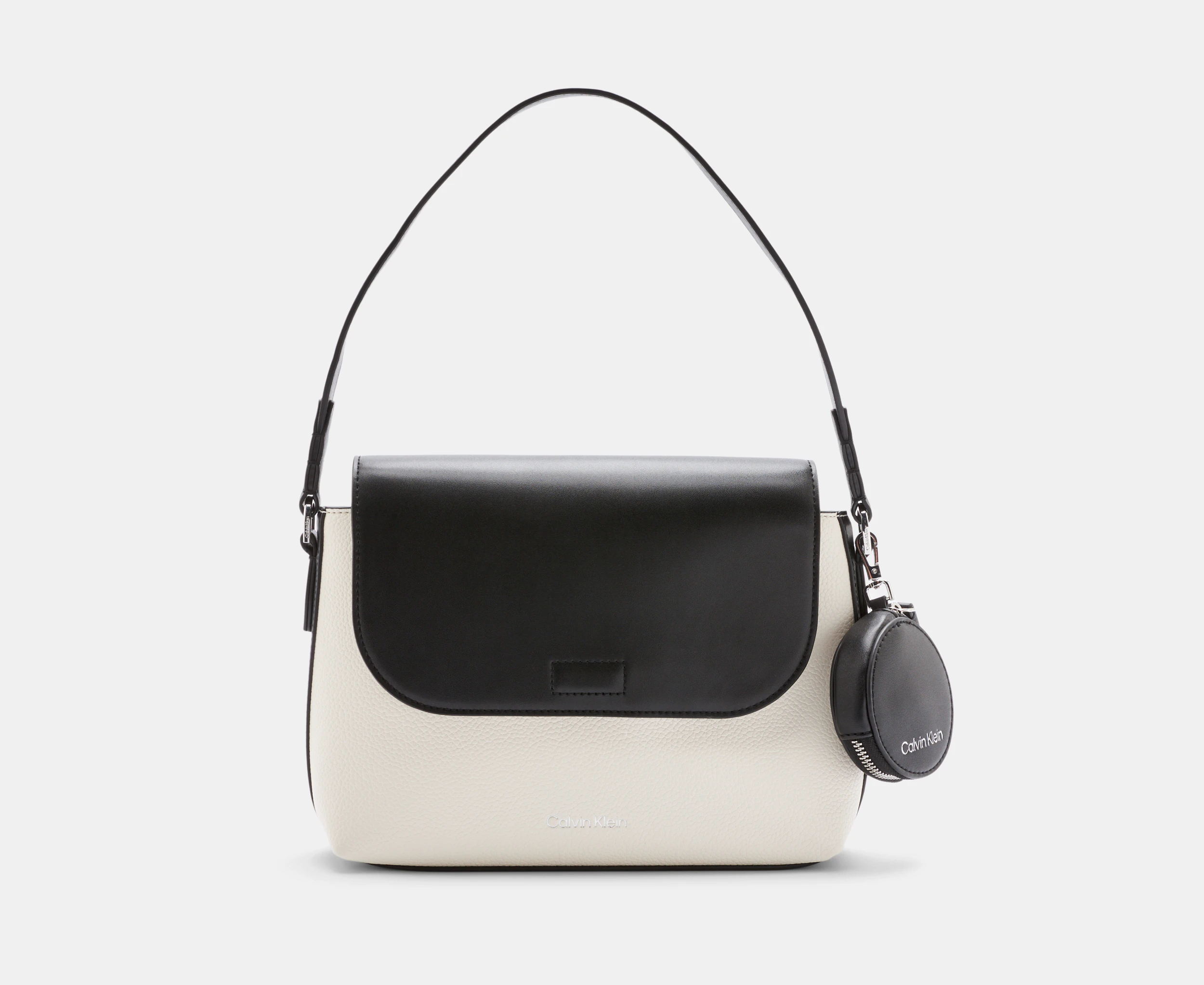 Calvin Klein Millie Shoulder Bag - White/Black