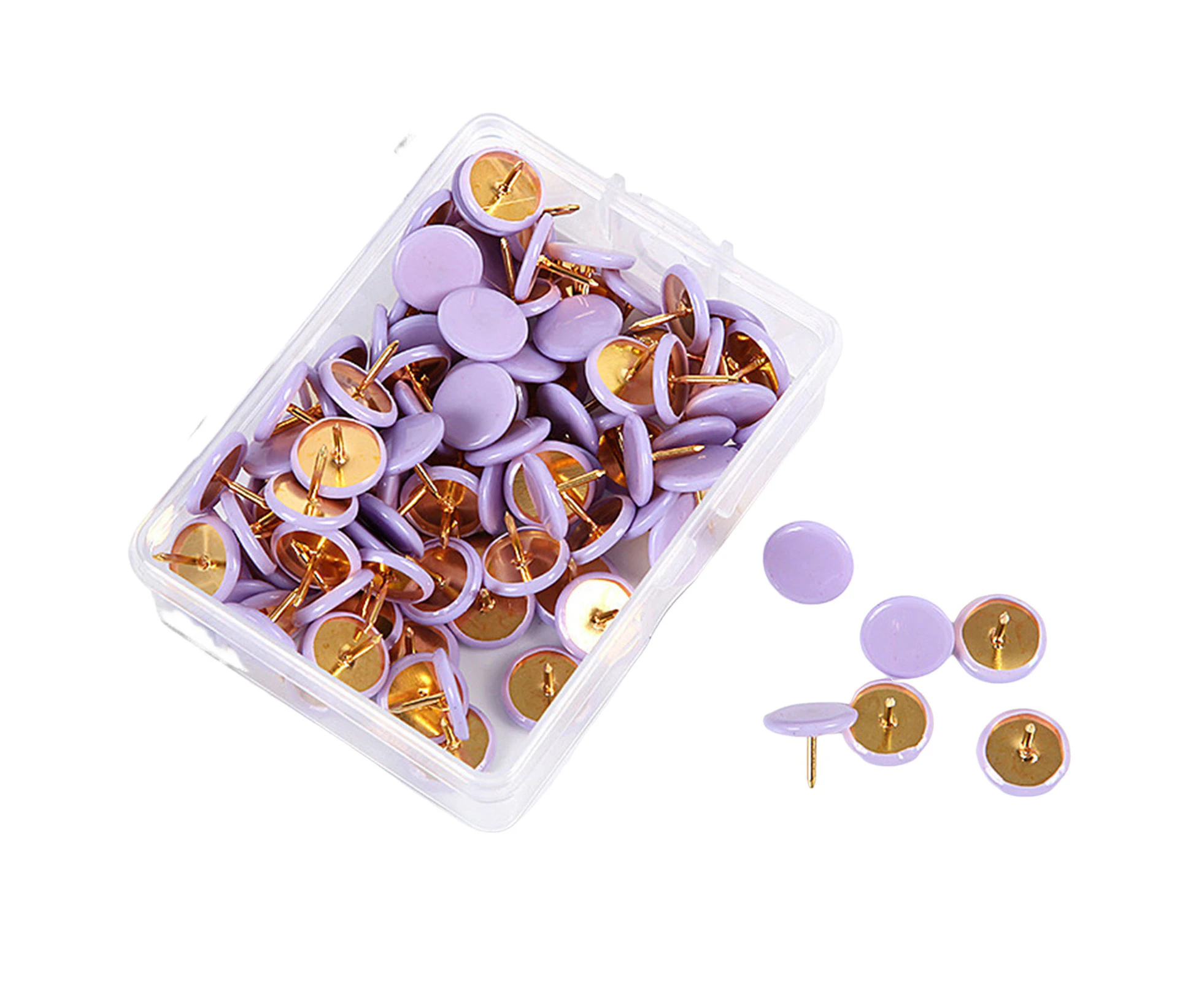 100pcs Colored Flat Thumb Tacks Colorful Flat Bulletin Board Tacks for Cork Board Pinning Reminder Notes