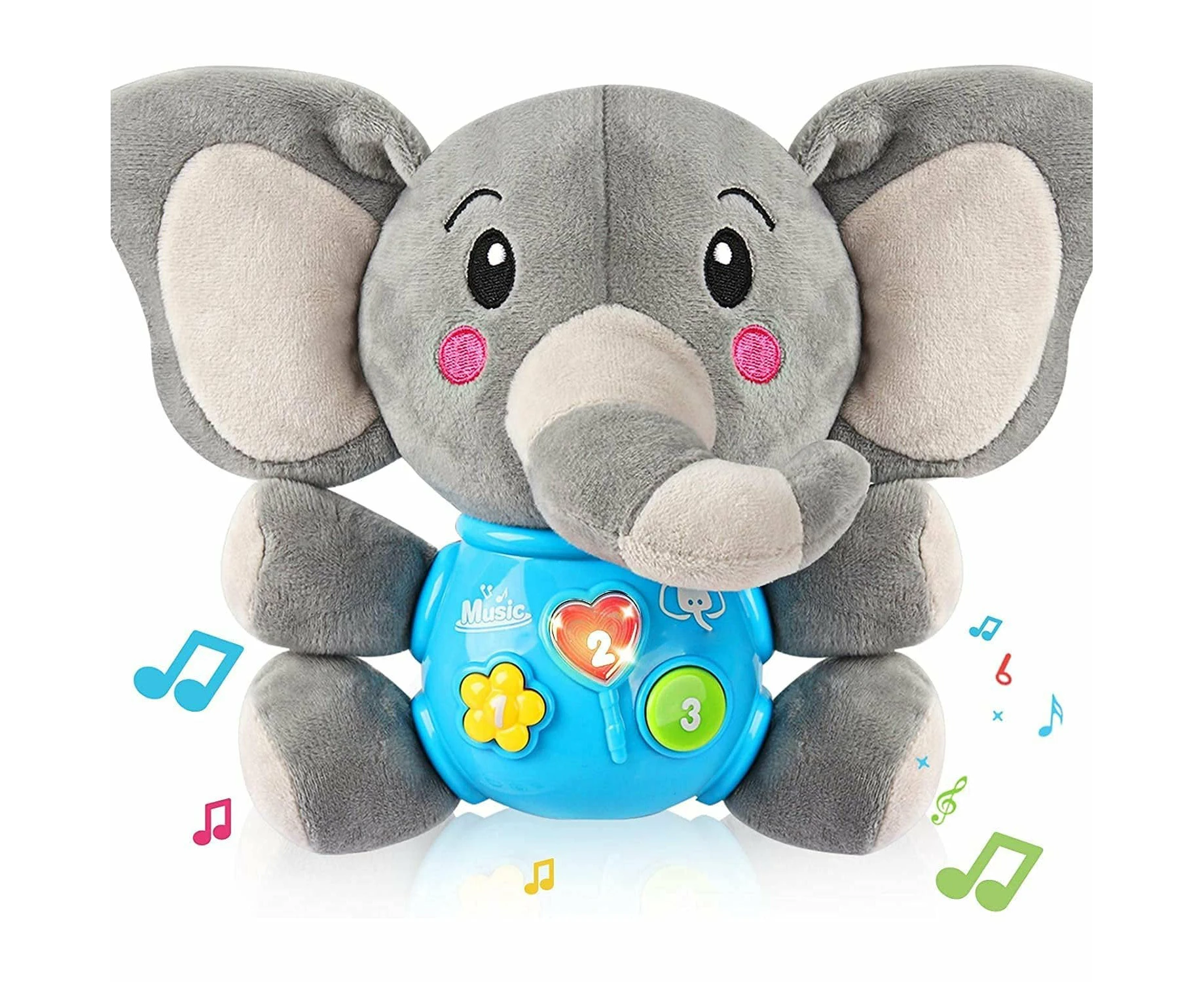 Ultra Soft Plush Elephant Music Baby Toys Stuffed Animal