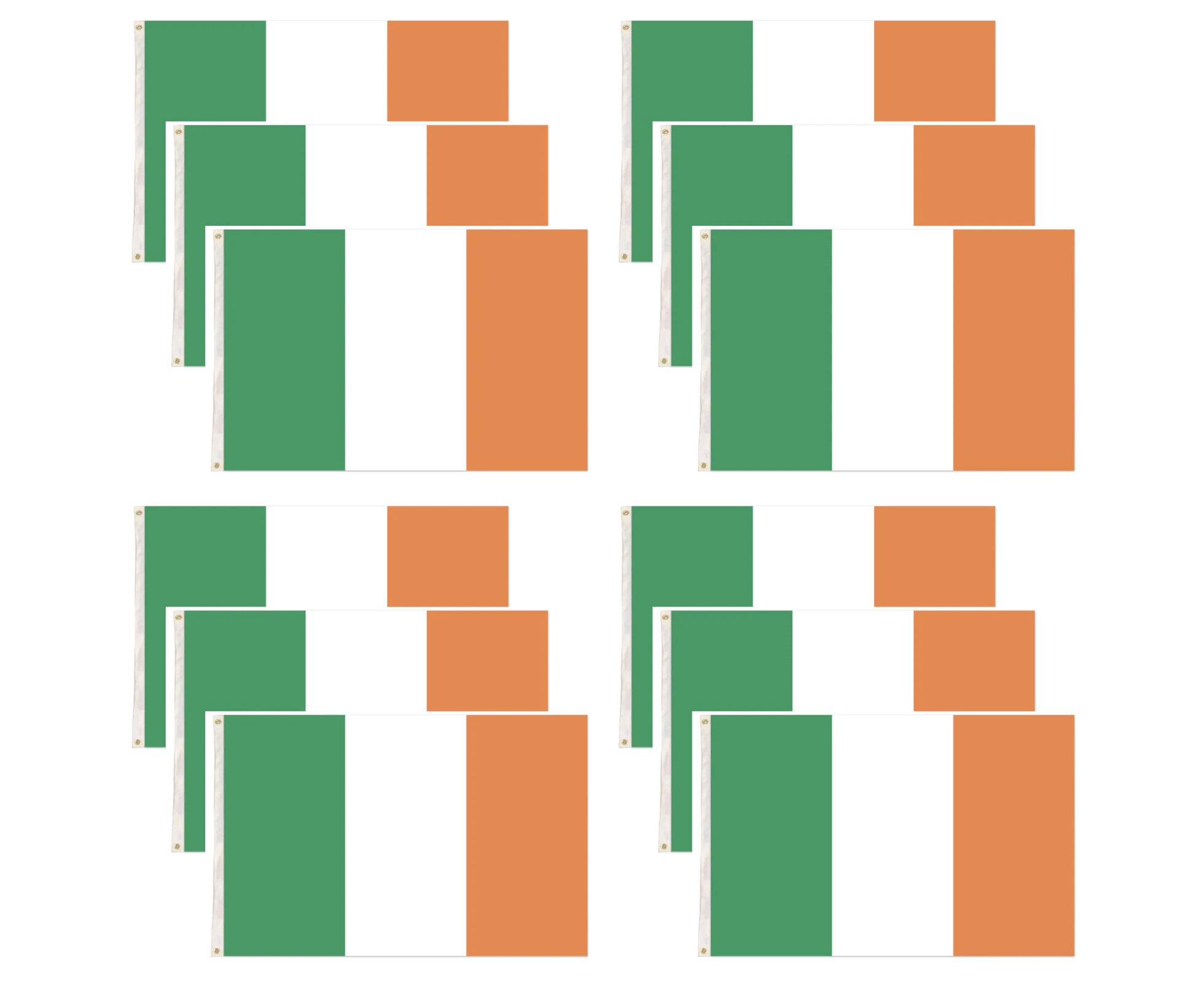 12x Ireland Irish Country Flag Heavy Duty Outdoor St Patricks Day - 150cm x 90cm