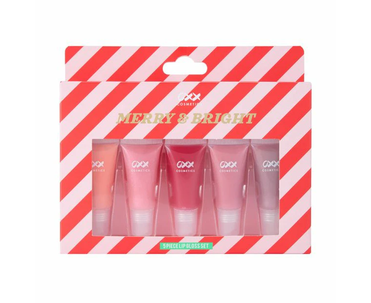 5 Piece Merry & Bright Lip Gloss Set - OXX Cosmetics