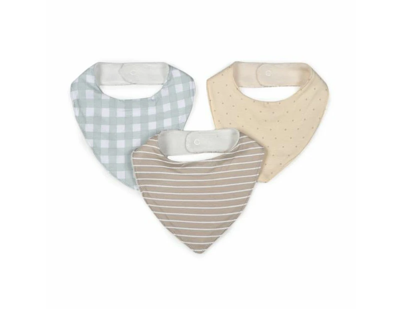 3 Pack Bandana Bibs, Gingham - Anko