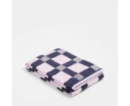 Target Kids Bath Towel - Ellis Check Navy/Purple