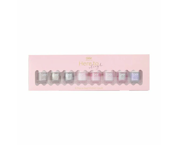 8 Piece Nail Polish Vault, Soft Glam - OXX Cosmetics