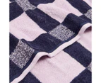 Target Kids Bath Towel - Ellis Check Navy/Purple