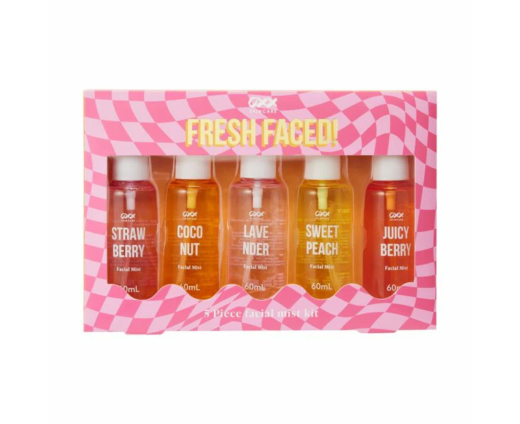 5 Piece Fresh Faced! Facial Mist Kit - OXX Skincare