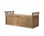 Gardeon Outdoor Storage Bench Box 129cm Wooden Garden Toy Chest Sheds Patio Furniture XL Natural