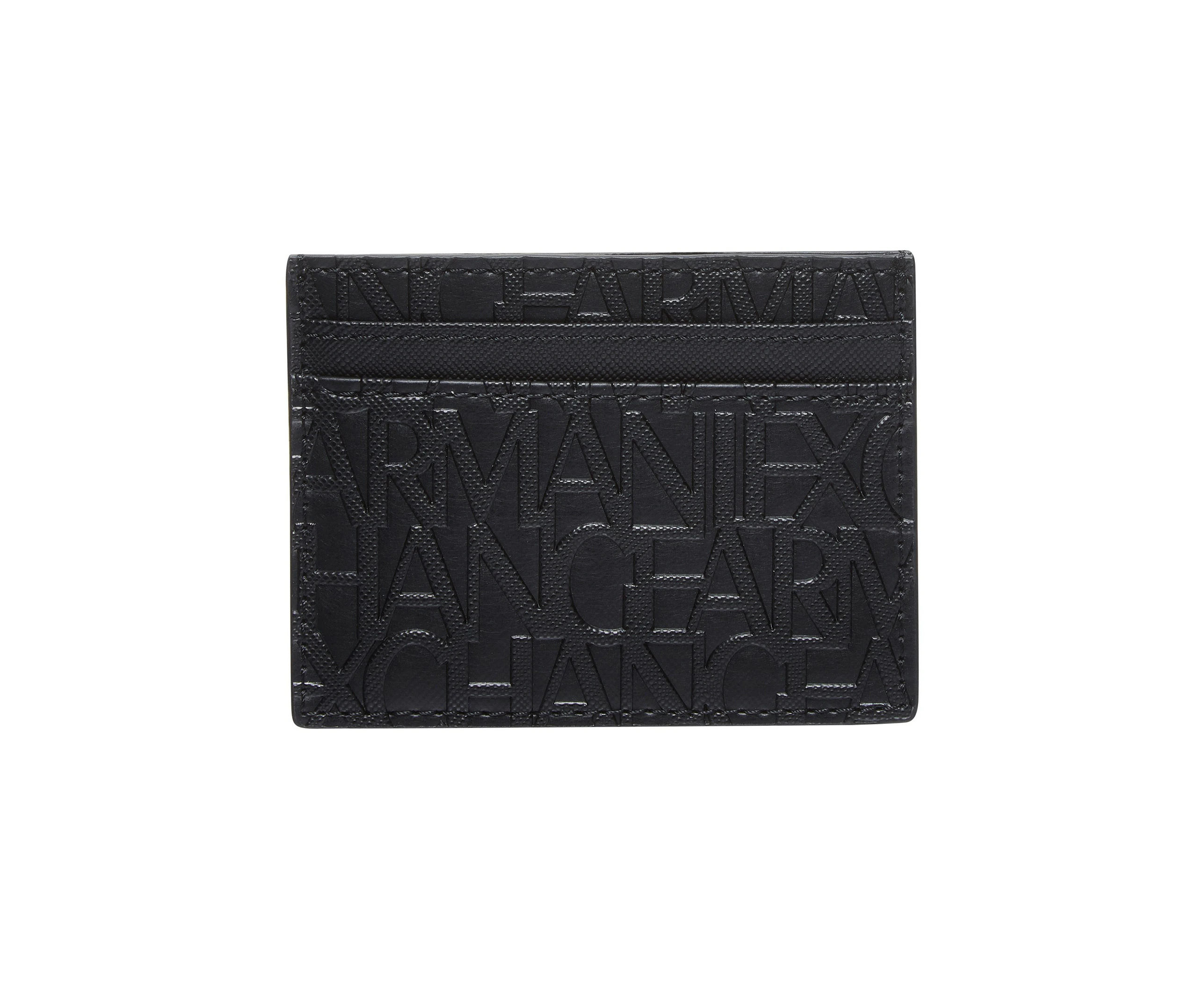 Armani Exchange Men's Branded Card Holder Wallet - Black