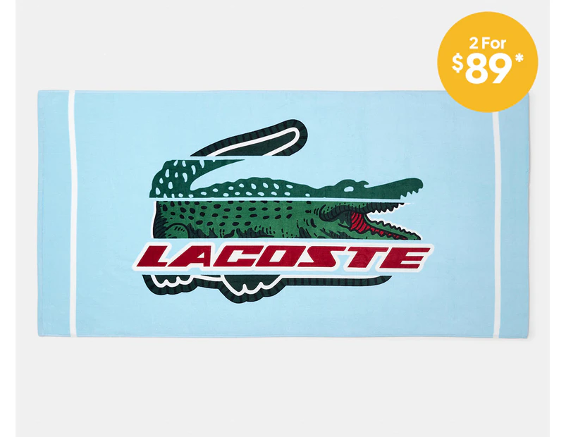 Lacoste Fusion Croc Beach Towel - Light Blue