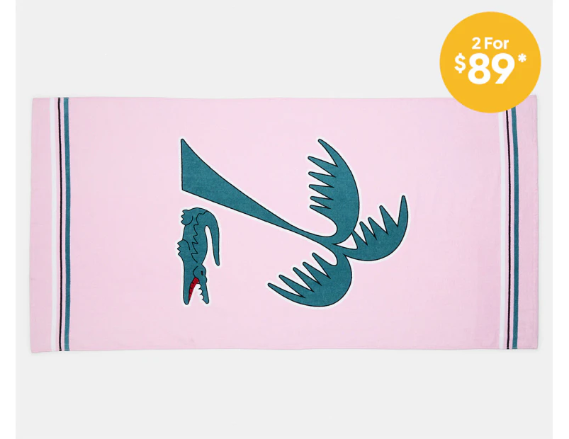 Lacoste Murphy Beach Towel - Pink