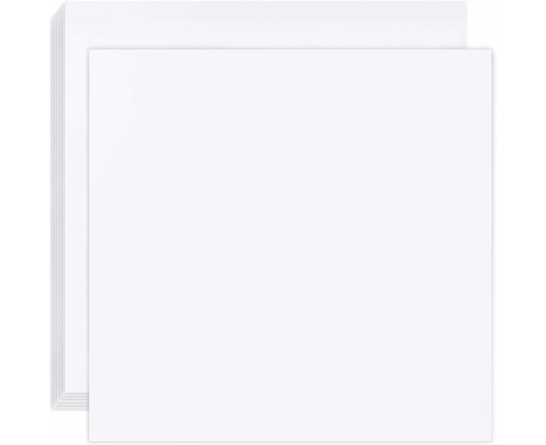 Poppy Crafts 12"x 12" White Cardstock 350gsm - 10 Sheets - Super Smooth