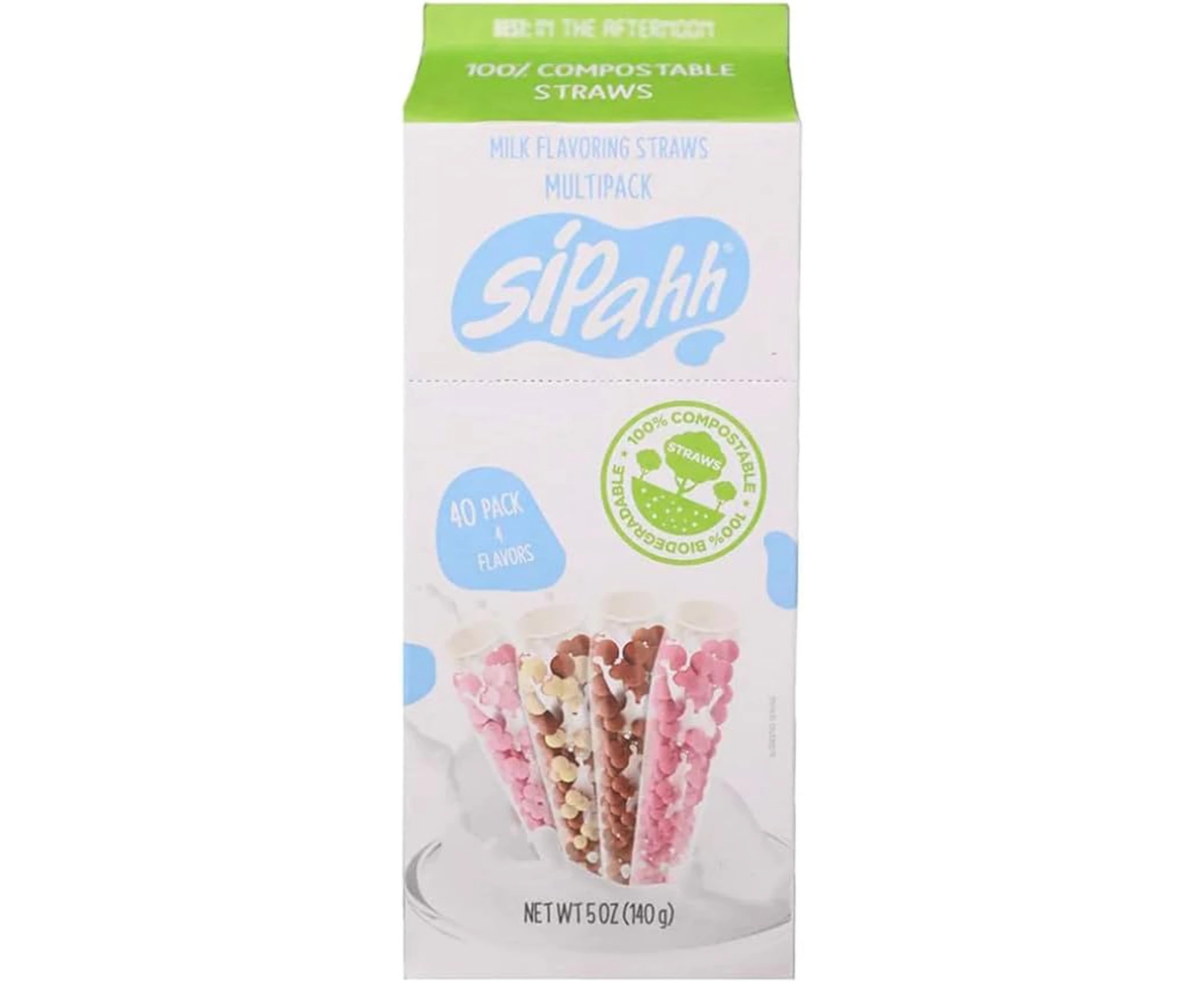 Sipahh Milk Flavour Straws Vegan Friendly 40 Carton