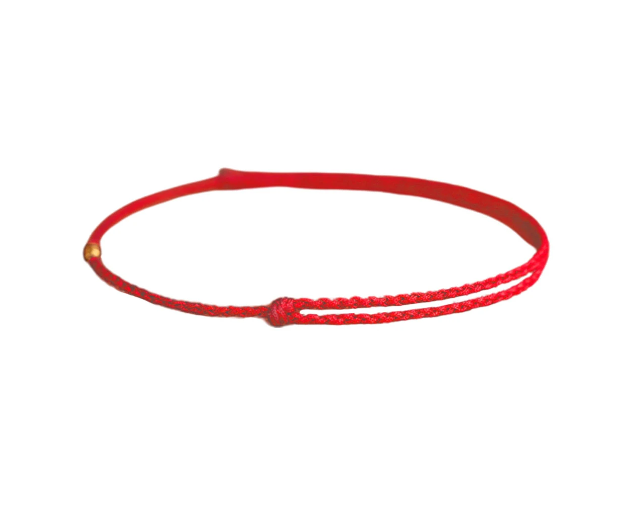 Hand Braided Rope Thread Handchain String Red Rope  Bracelet for Teenage Women - Red