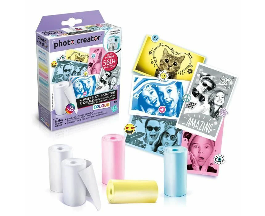 Canal Toys CLK 016 Instant Camera-Refill Kit with Colour Special Papers - White - Gift Toy for Kids