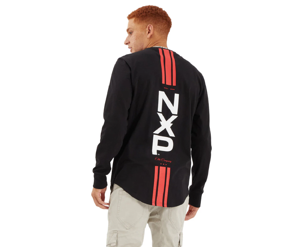 Nxp | Line Dual Curved Long Sleeve Tee Jet Black