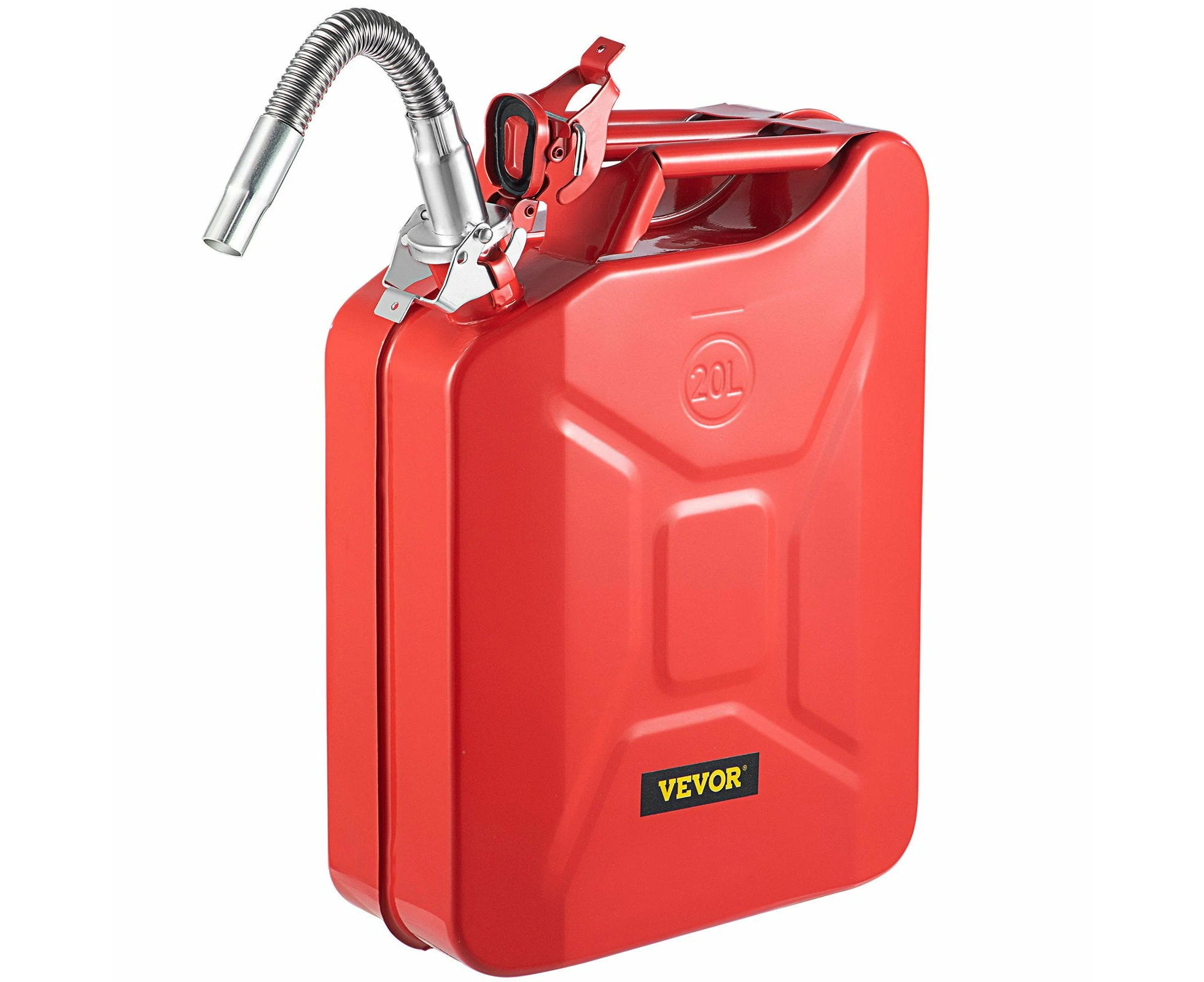 VEVOR Jerry Fuel Can, 20 L Portable Jerry Gas Can with Flexible Spout System, Rustproof