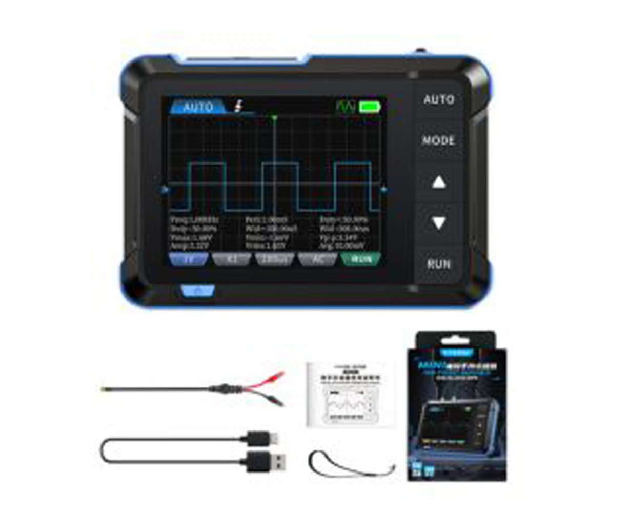 Digital Oscilloscope Signal Generator 2.8 Inch Display Handheld Oscope Meter Handheld 1M Bandwidth 5MS/s Sampling Rate Oscillometer with Multiple