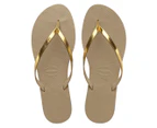 Havaianas Women's You Metallic Thongs - Golden Sand