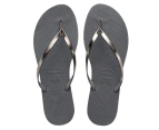 Havaianas Women's You Metallic Thongs - Grey Steel/Graphite