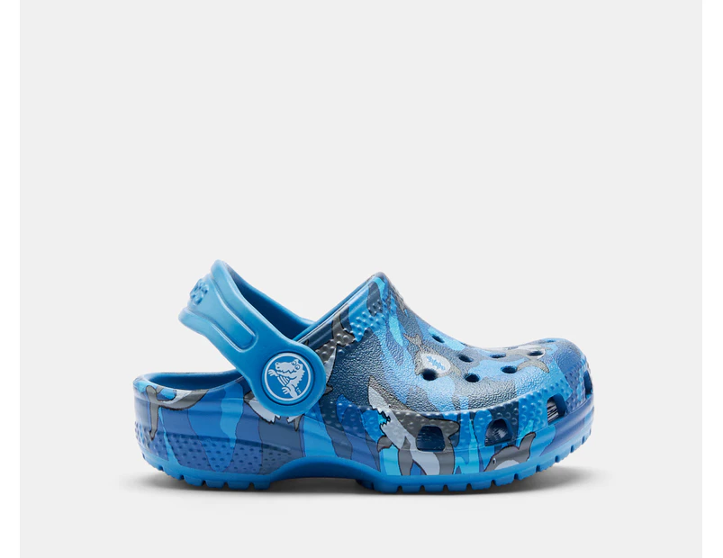 Crocs Toddler Shark Classic Clog - Prep Blue