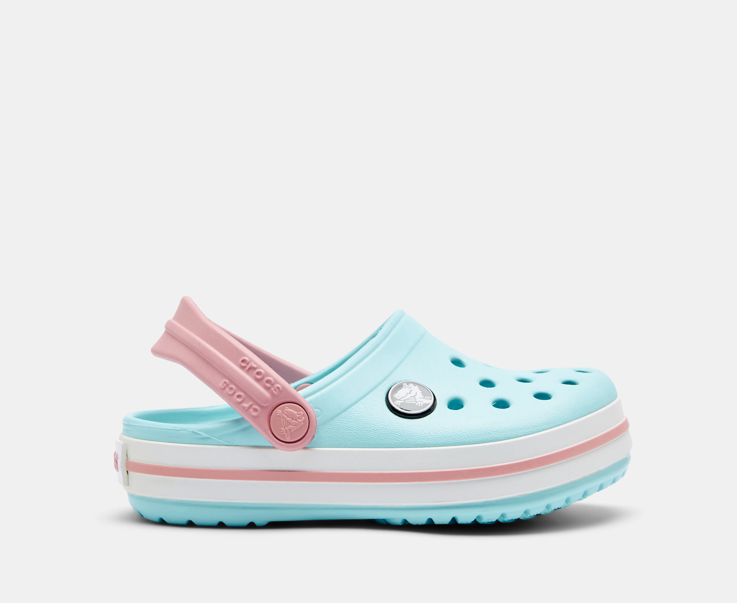 Crocs Toddler Crocband Clogs - Ice Blue/White