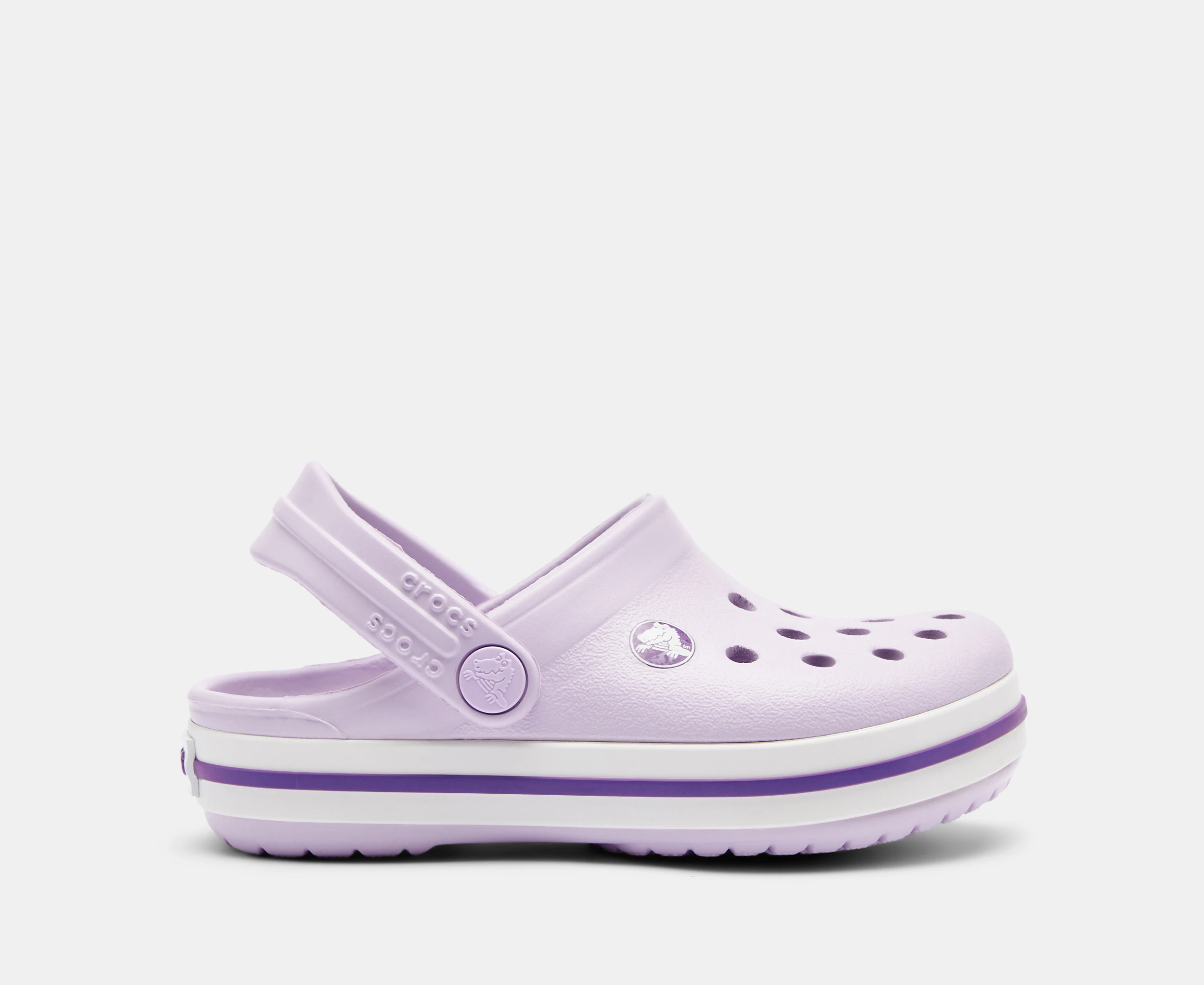 Crocs Toddler Crocband Clogs - Lavender/Neon Purple