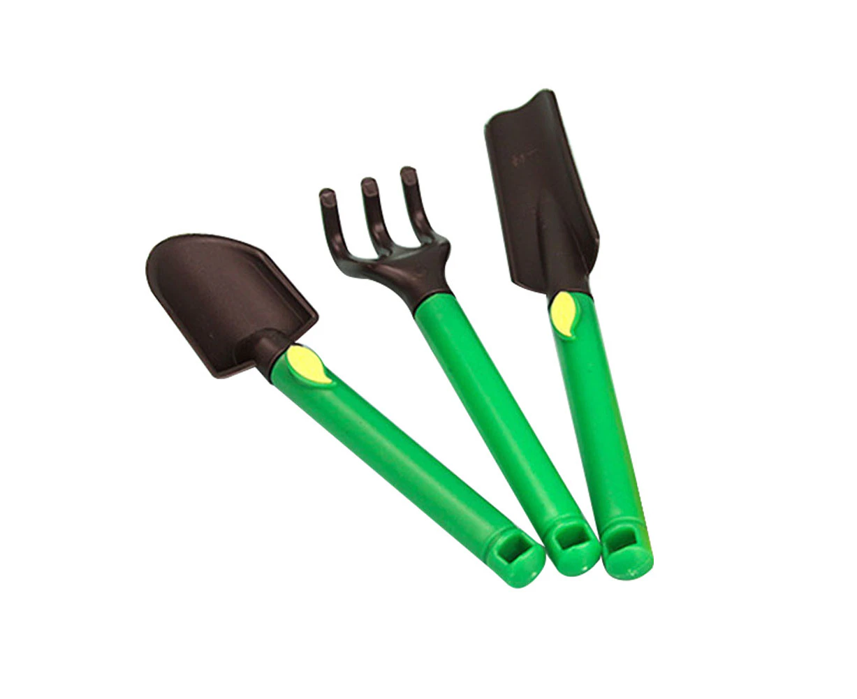 3pcs Kids Gardening Tools Kit Plastic Safe Gardening Tools Trowel Rake Shovel Gardening Tools Plastic,Safe,Mini,Cute,Dur