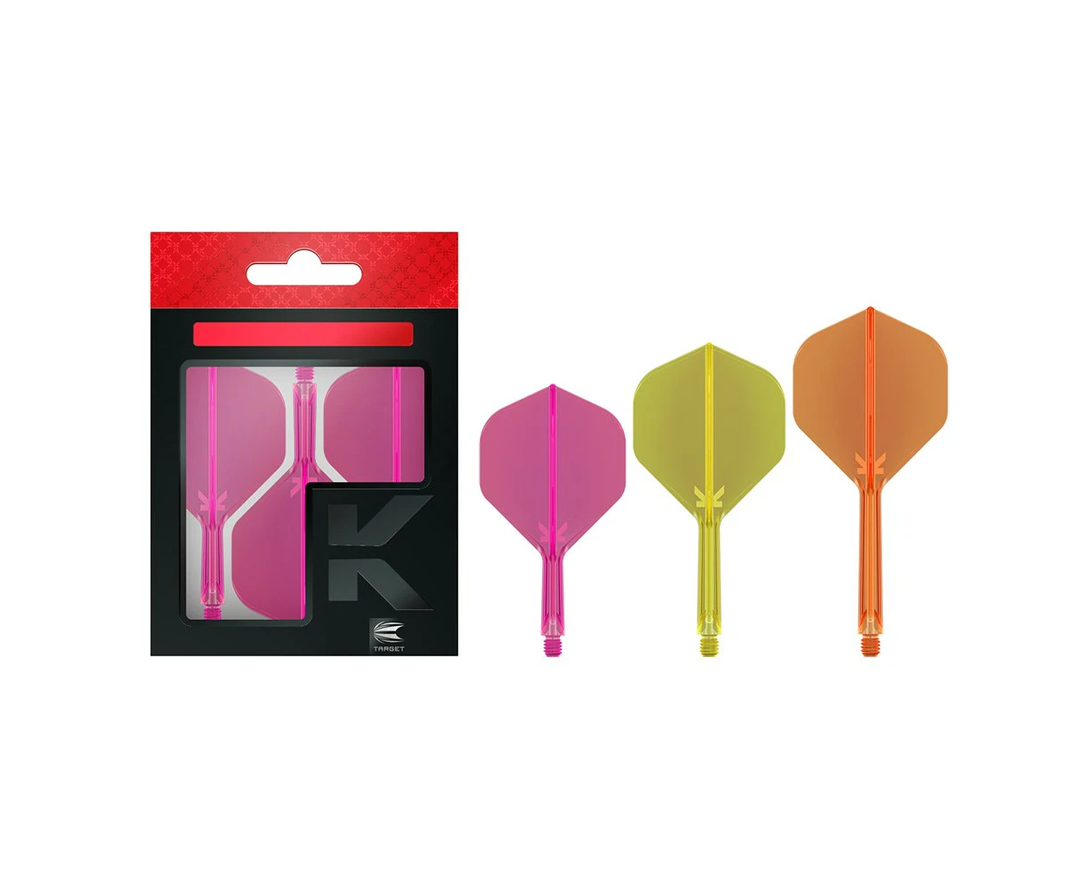 Target K-Flex Moulded Flight & Shaft No.2 NEON Set of 3