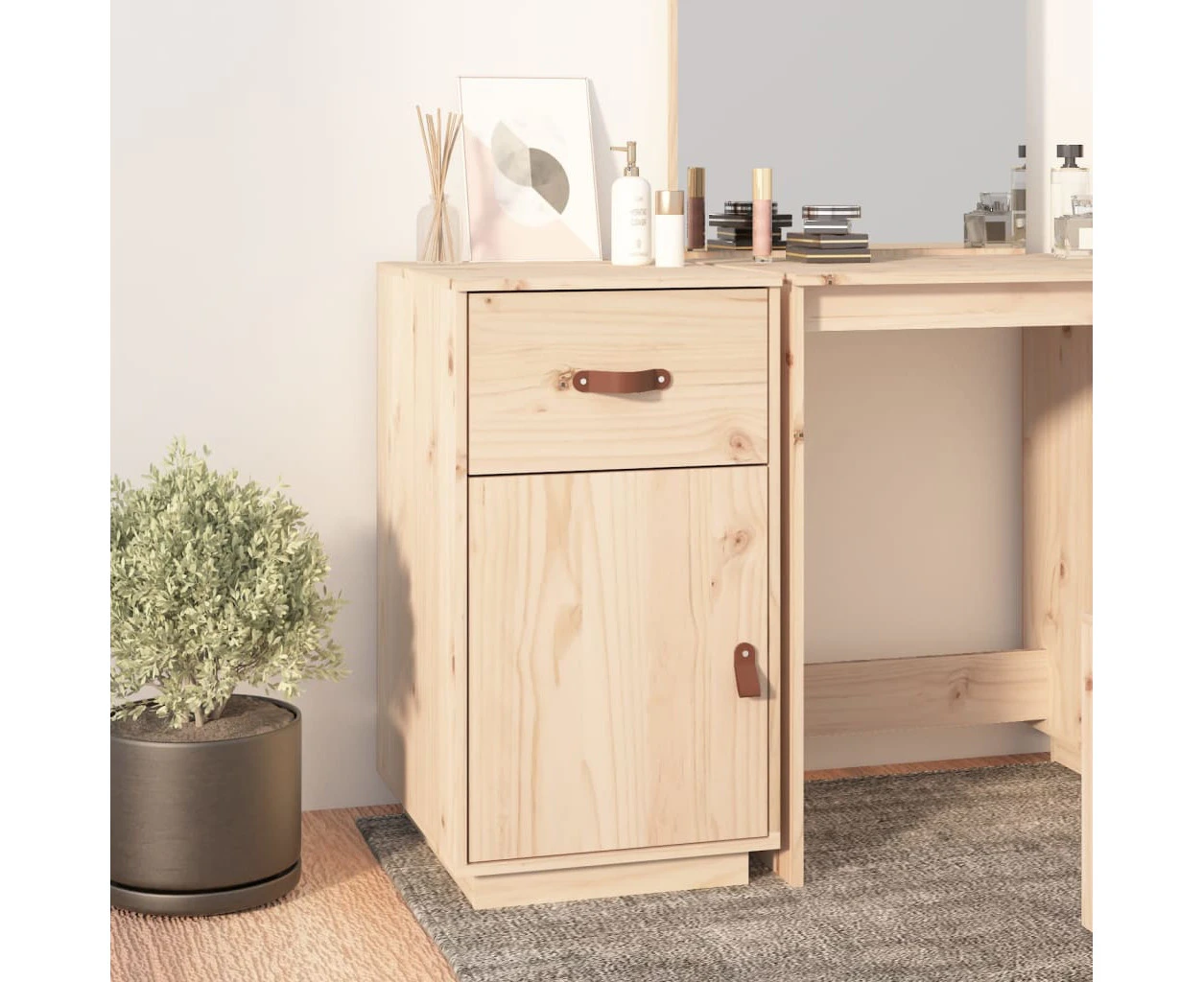 vidaXL Desk Cabinet 40x50x75 cm Solid Wood Pine