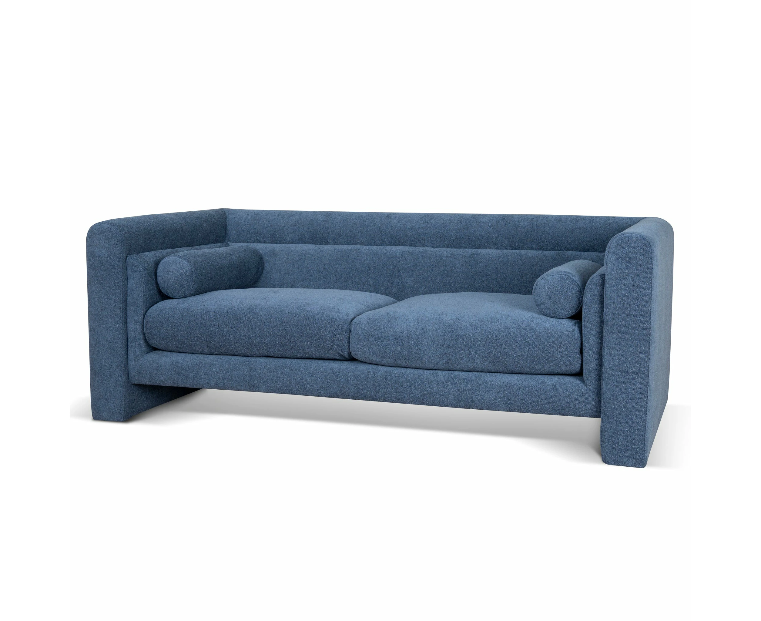 Dilipa 2 Seater Fabric Sofa - Navy Blue