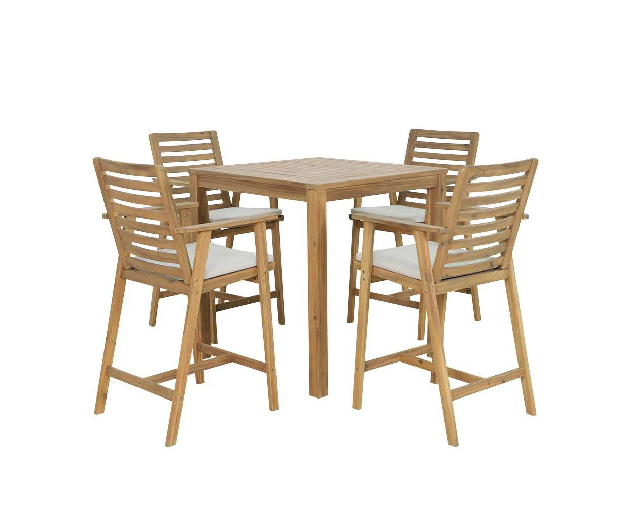 Sunscape Fairfield 5 Piece Outdoor Bar Table & Chairs Set