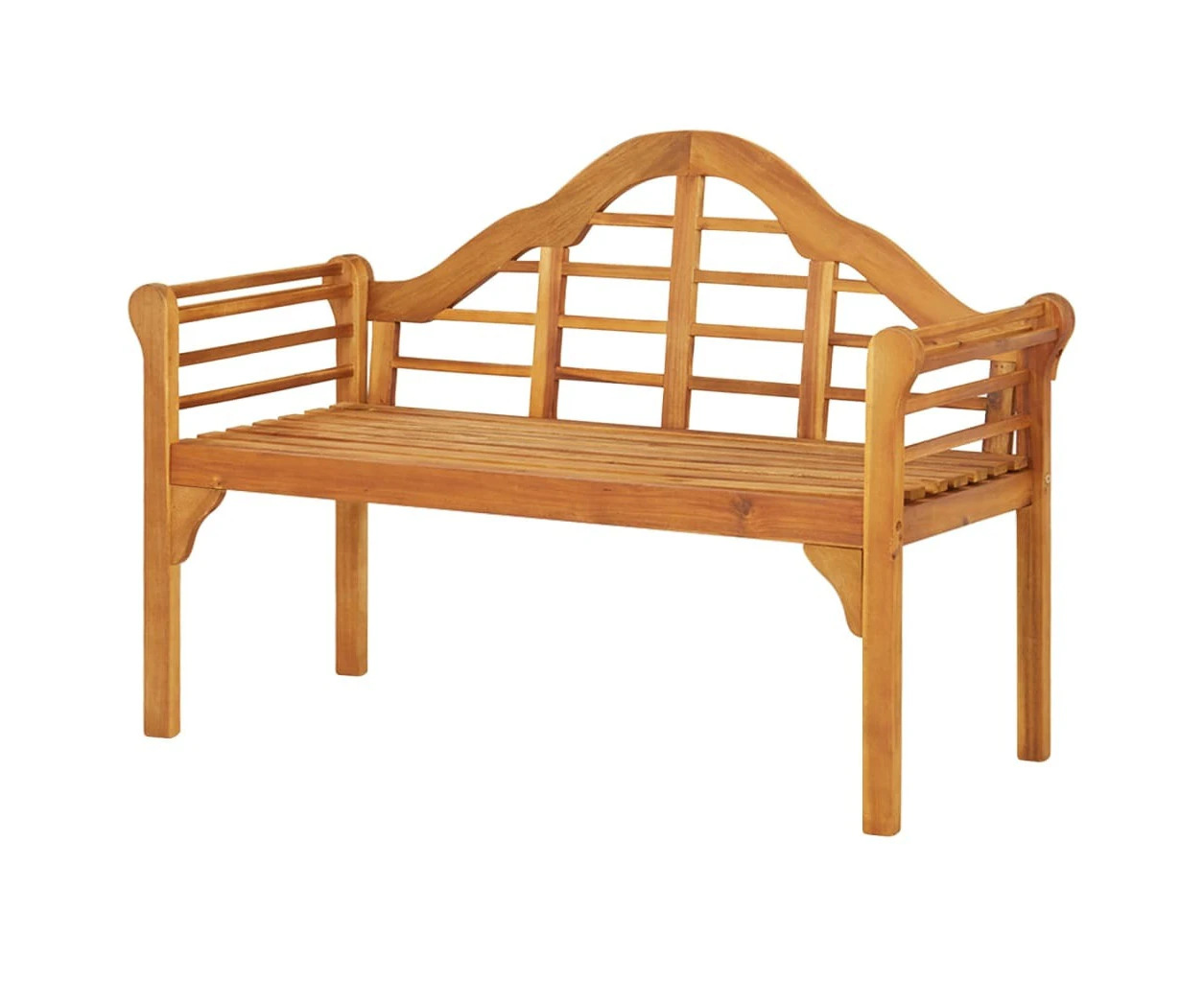 Wooden Garden Bench Outdoor Chair Rustic Design Patio Furniture With Oil Finish 125x56x87.5cm