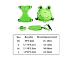 Dog Backpack Pet Harness, Cute Frog Shape Self Carrier Backpack, Adjustable Puppy Mesh Bag Vest with D-Ring